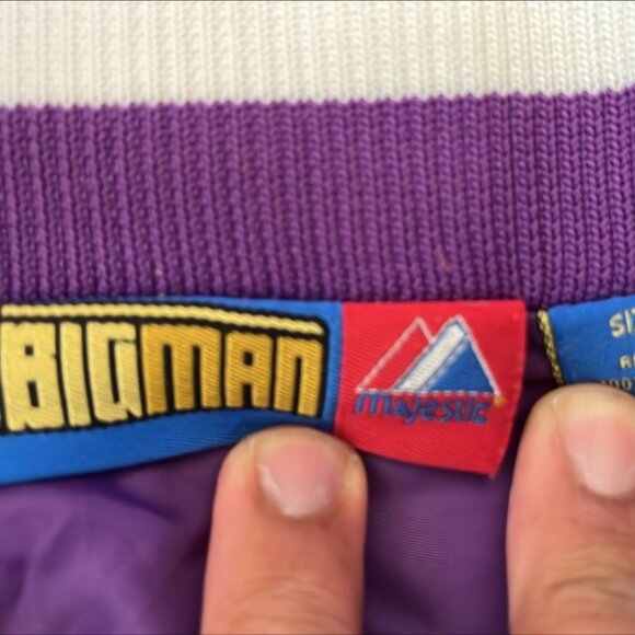 Bigman Majestic Los Angeles Lakers Jacket Size LT Purple - Picture 3 of 6